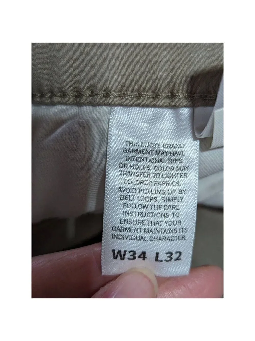 Lucky Brand Men's Tan Mid-Rise Straight-Leg Soft Denim Jeans Size 34/32